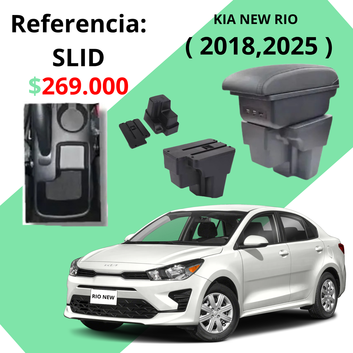 APOYABRAZOS KIA NEW RIO (2018,2025) SLID