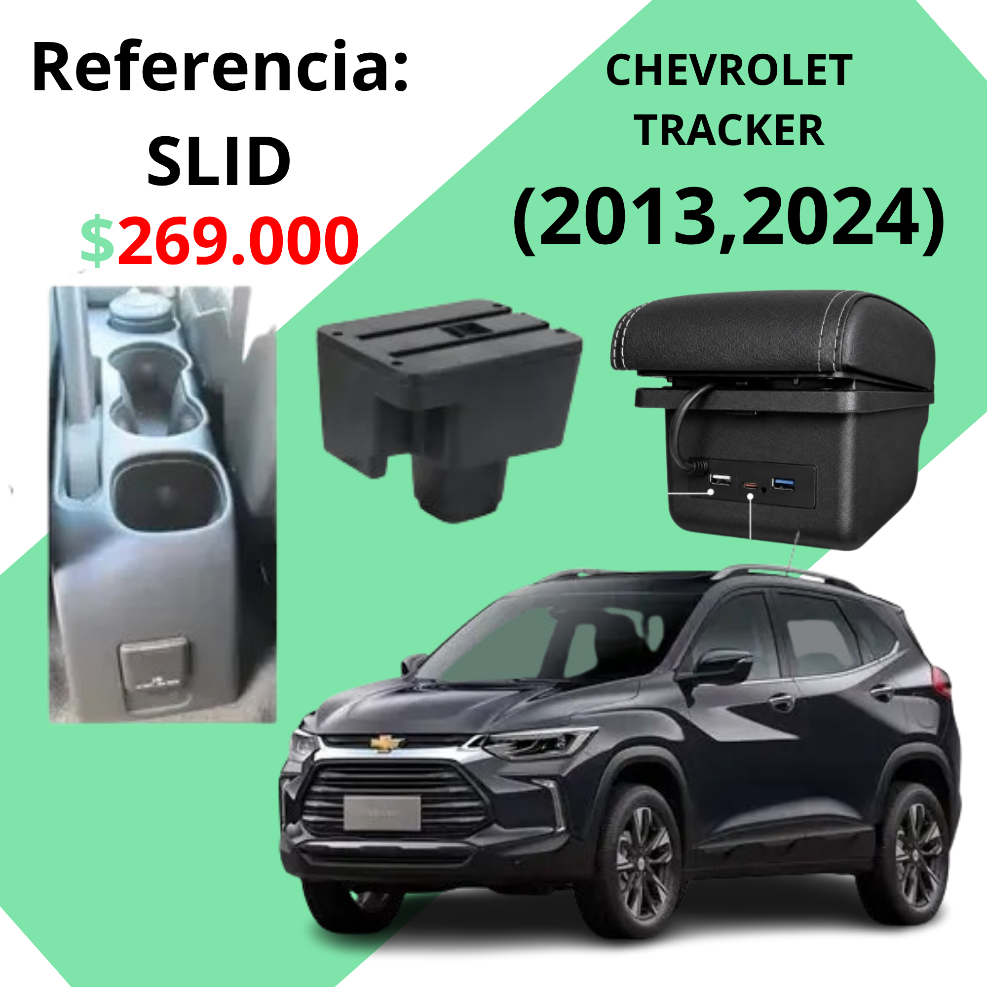 APOYABRAZOS CHEVROLET TRACKER ( 2013,2024) SLID
